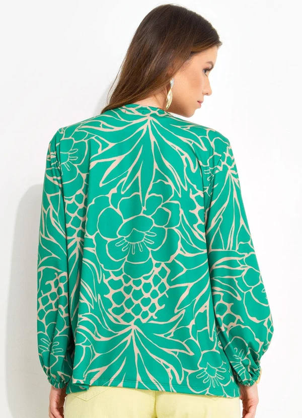 Quintess - Kimono Tropical Verde em Malha Fria 2