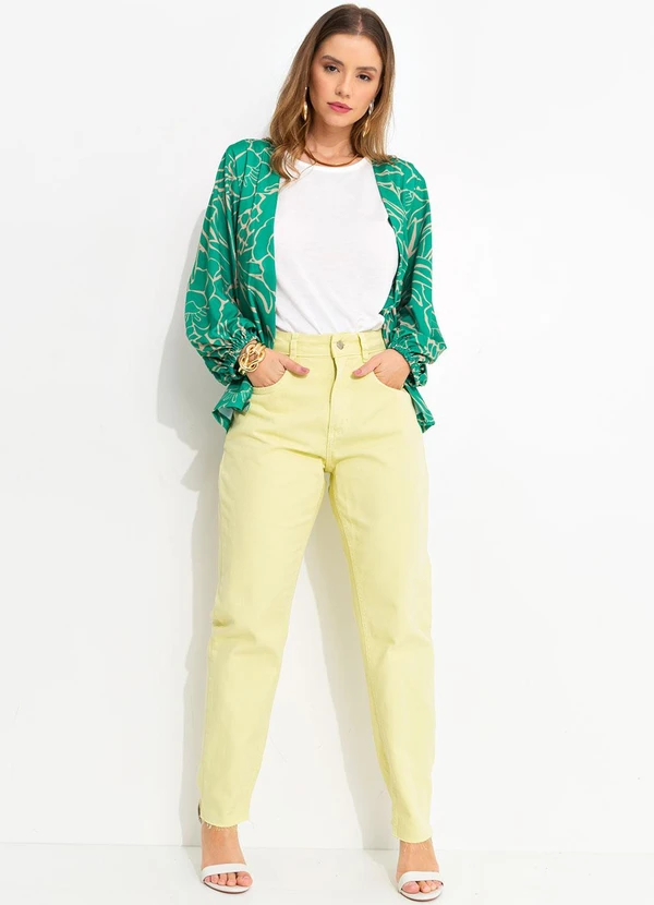 Quintess - Kimono Tropical Verde em Malha Fria 8