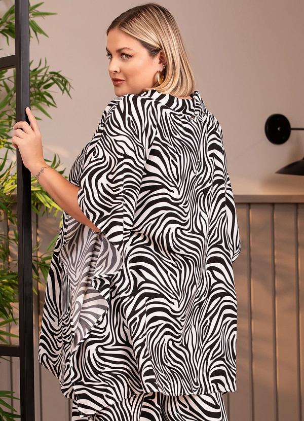 Quintess - Kimono Zebra em Crepe Plano 9