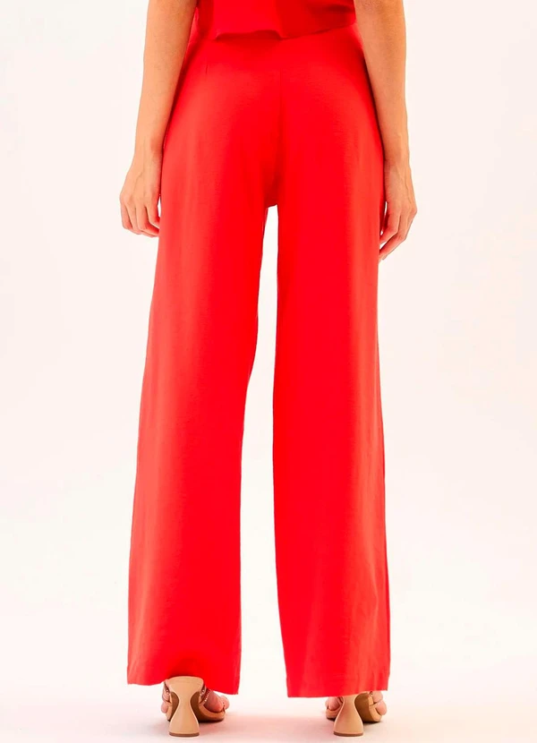 Carlota Costa - Calça Cós Duplo Lisa Laranja 2