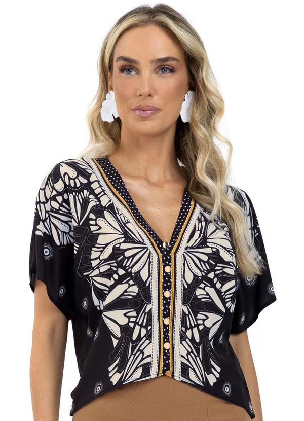 Endless - Camisa Tecido Plano Feminina Preto