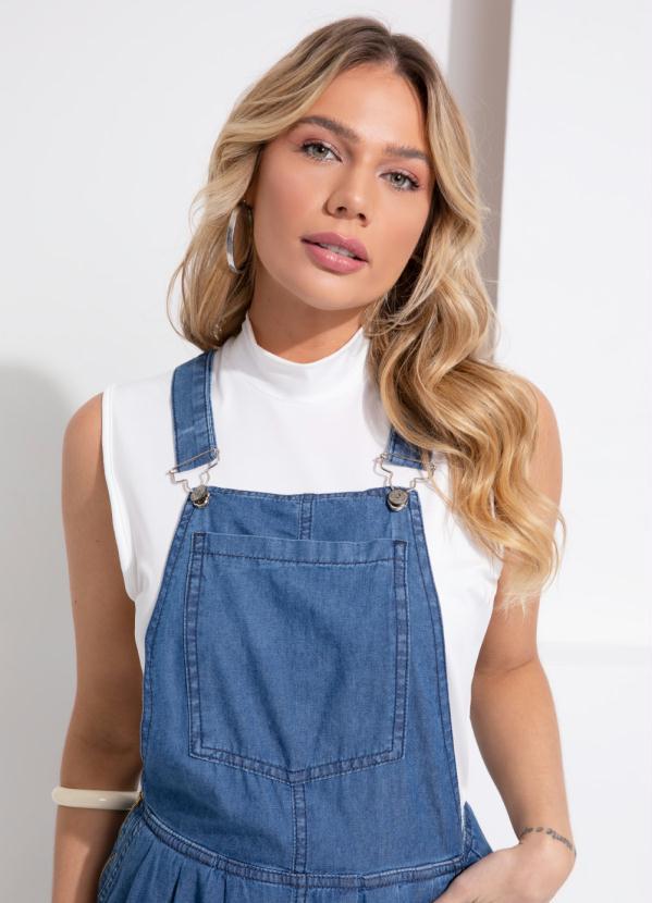 Quintess - Jardineira Azul Médio com Bolsos 5