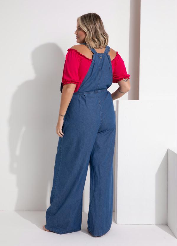 Quintess - Jardineira Azul Médio com Bolsos 8