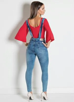 Jardineira Sawary (Jeans)Com Bolsos - SAWARY JEANS