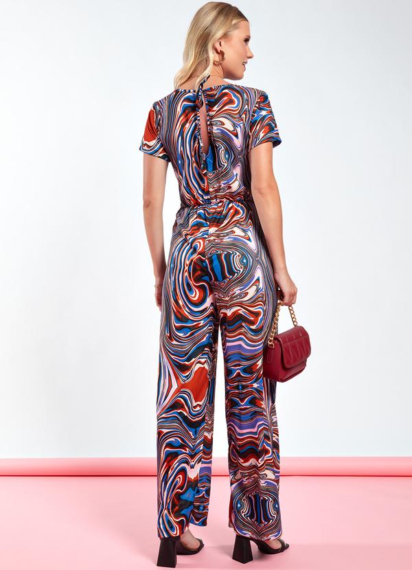 Moda Pop - Macacão Abstrato em Jersey Acetinado 2