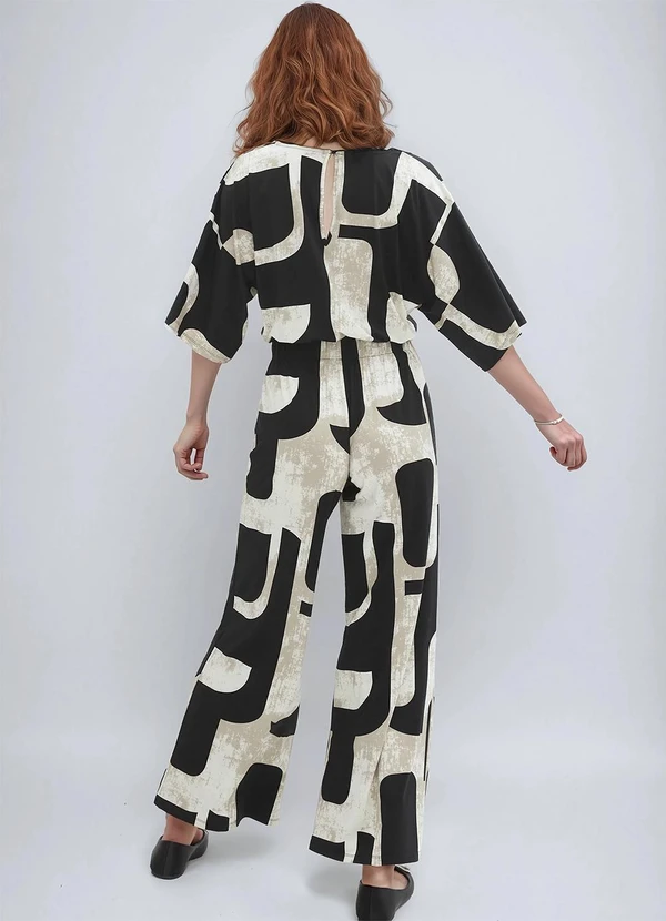 bonprix - Macacão Abstrato em Malha Fria 2