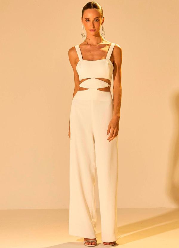 Carlota Costa - Macacao Alfaiataria Branco