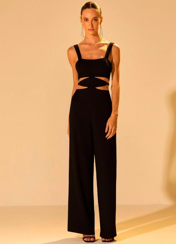 Carlota Costa - Macacao Alfaiataria Preto