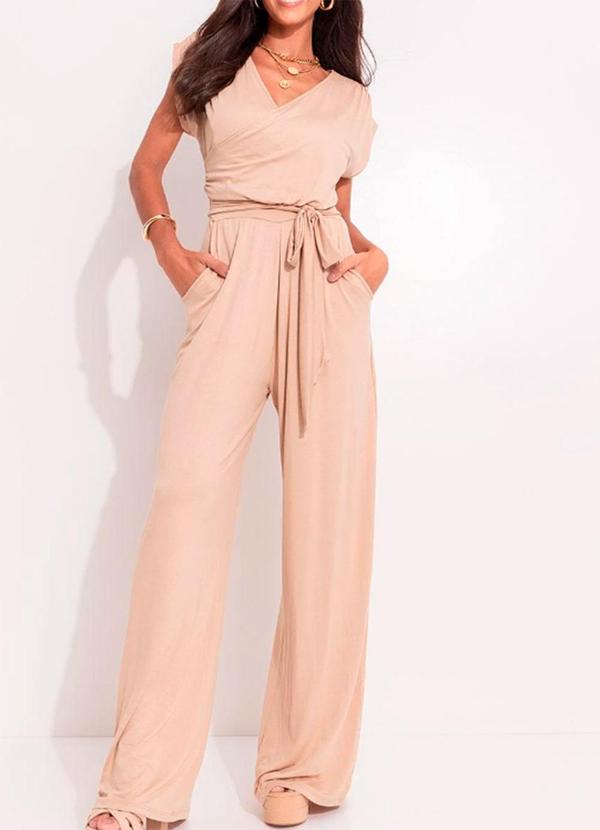 Quintess - Macacão Areia em Malha de Viscose 6