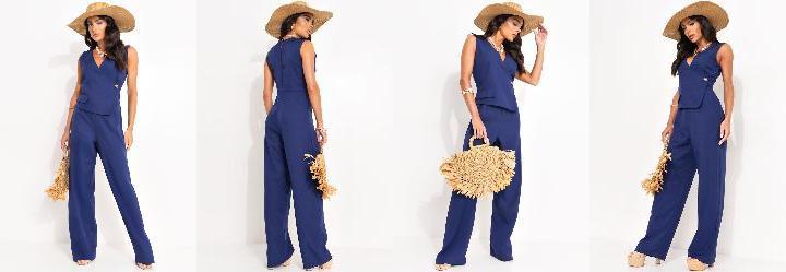 Macaco Azul Marinho em Alfaiataria