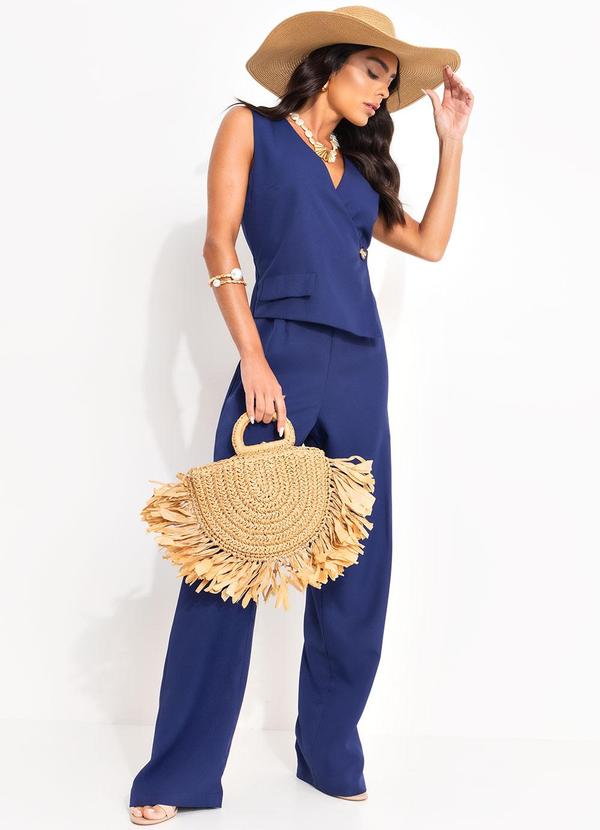 Quintess - Macacão Azul Marinho em Alfaiataria 3