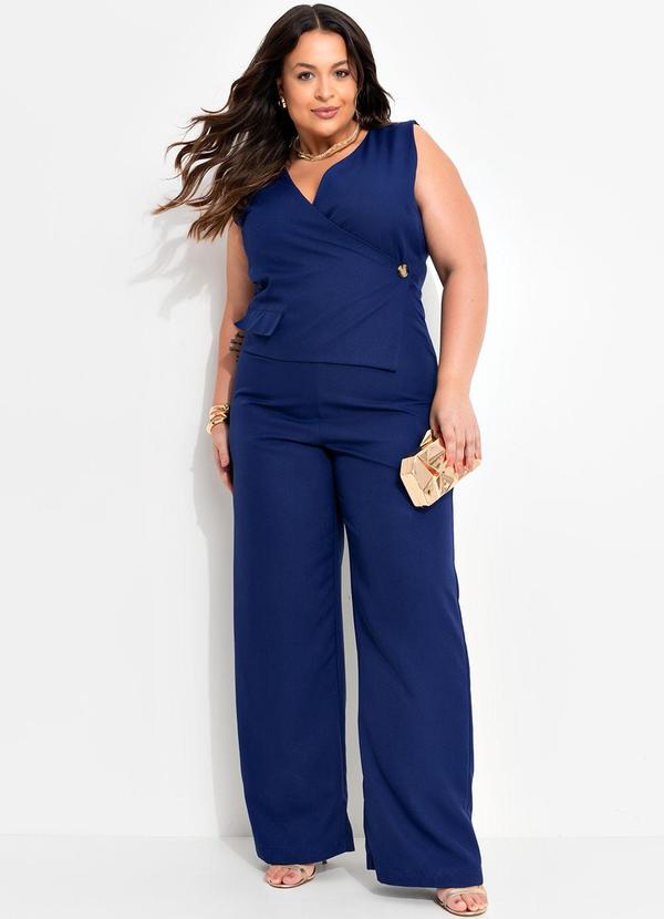 Quintess - Macacão Azul Marinho em Alfaiataria 7