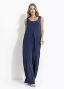 Macacão Azul Marinho em Crepe Plano