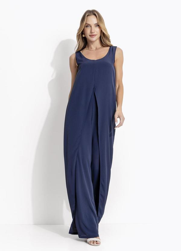 Macaco (Azul Marinho) em Crepe Plano