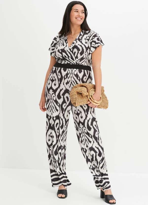 bonprix - Macacão Barrado Étnico em Malha Fria 3