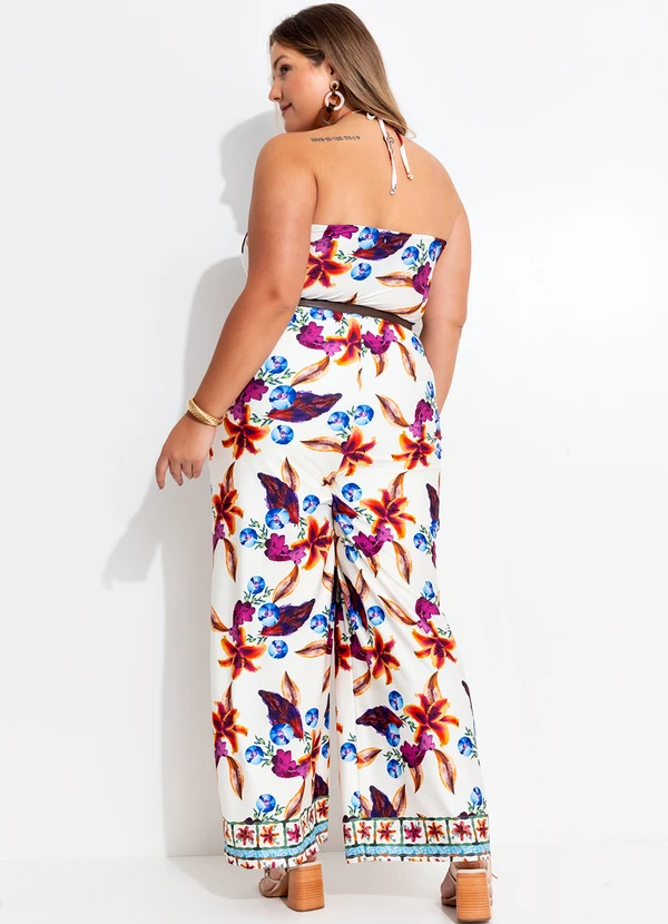 Quintess - Macacão Barrado Floral em Malha Fria 8