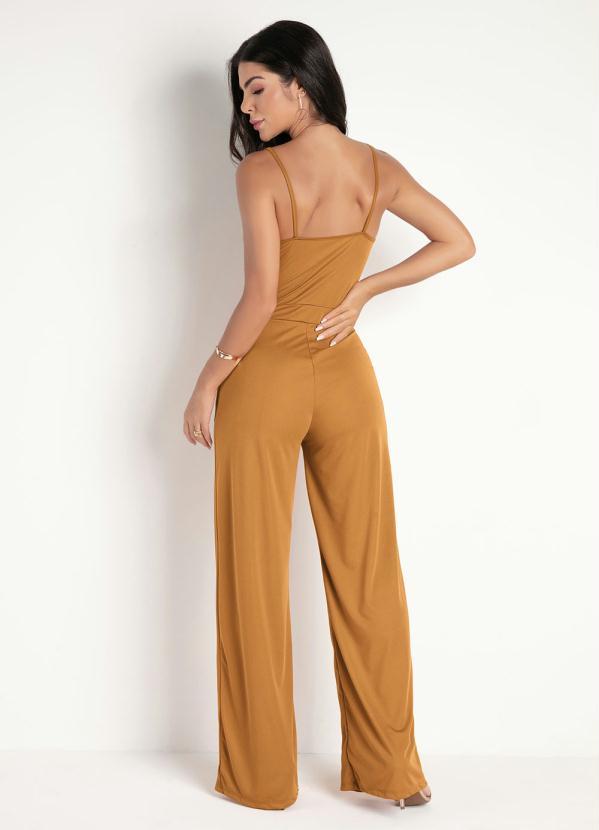 Moda Pop - Macacão Caramelo de Alças 2