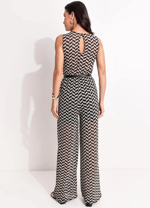 Quintess - Macacão Chevron em Malha Plissada 2