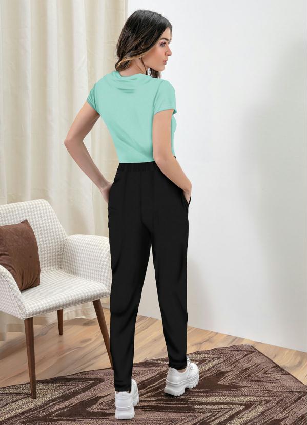 bonprix - Macacão com Amarração Preto/Verde Candy 2