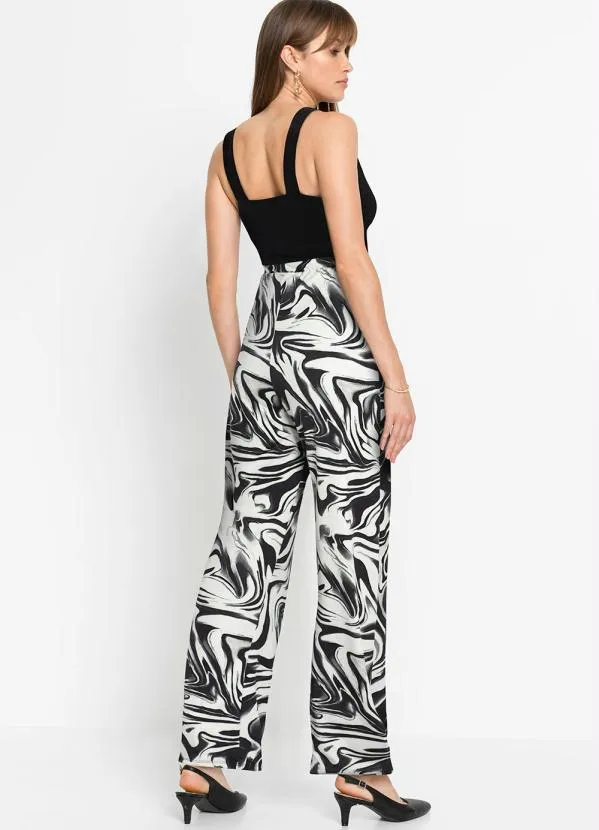 bonprix - Macacão com Recorte Preto e Branco 2