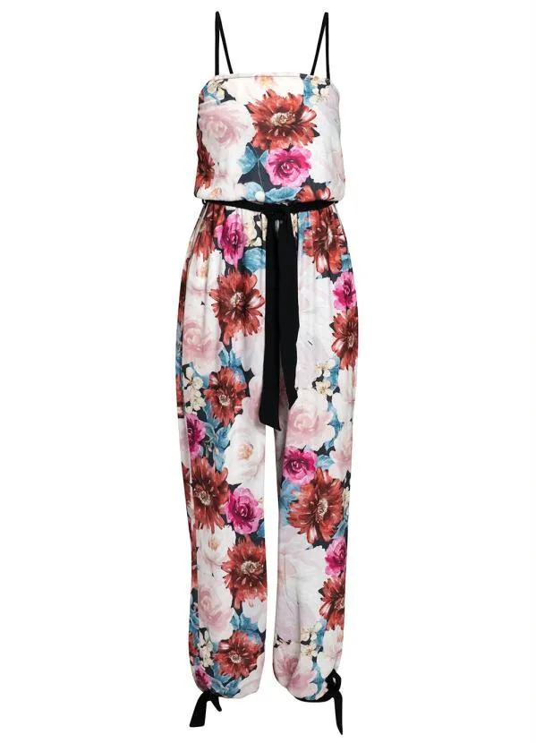 bonprix - Macacão de Alcinha Floral Branco 4