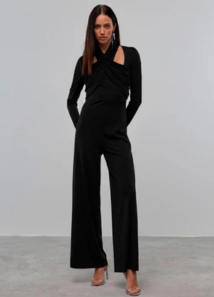 Carlota Costa - Macacao de Malha Preto - CARLOTA COSTA