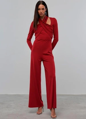 Carlota Costa - Macacao de Malha Vermelho - CARLOTA COSTA