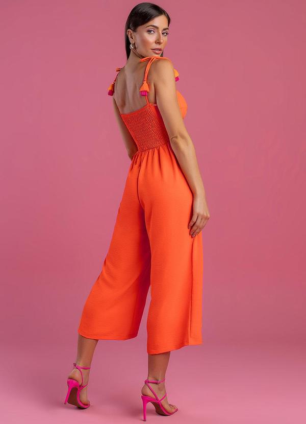 Angel - Macacao Detalhe Franzido Laranja 2