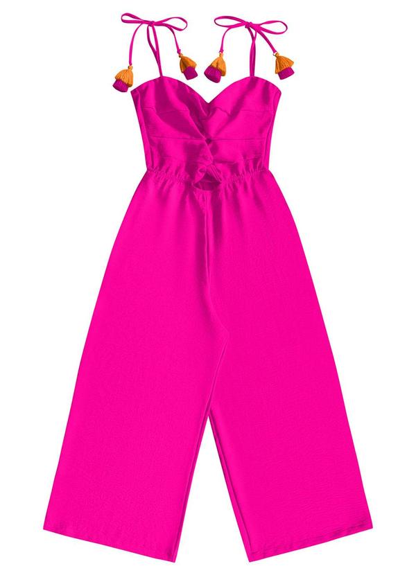 Angel - Macacao Detalhe Franzido Rosa