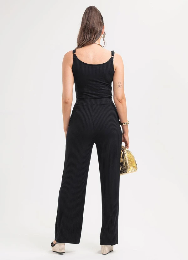 Habana - Macacão em Canelado Preto 2