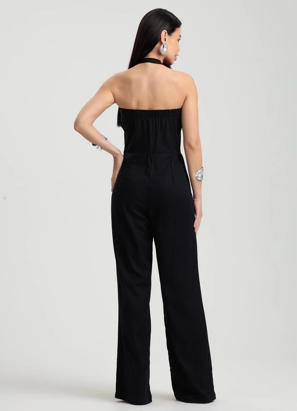 Gris - Macacão em Linho Preto 2