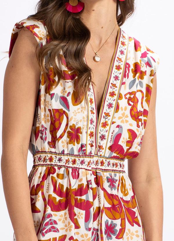 Farm - Macacão em Malha Solar das Bananas Bege 3