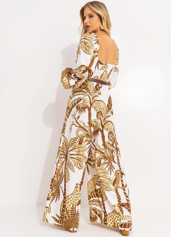 Farm - Macacão em Viscolhinho Amazônia Off White 2