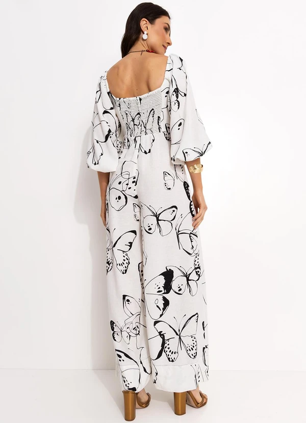 Farm - Macacão em Viscolinho Off White 2