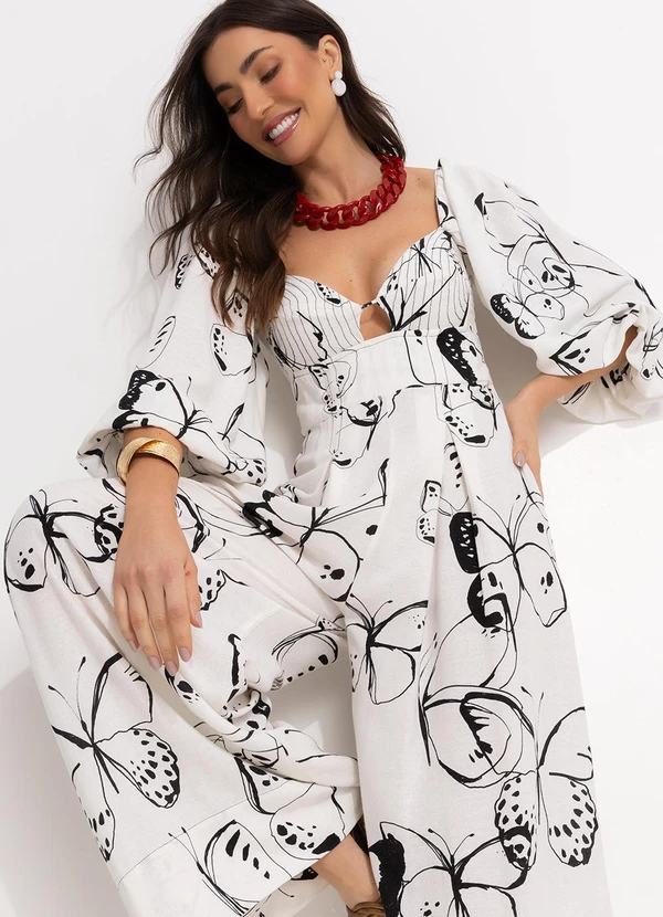 Farm - Macacão em Viscolinho Off White 5