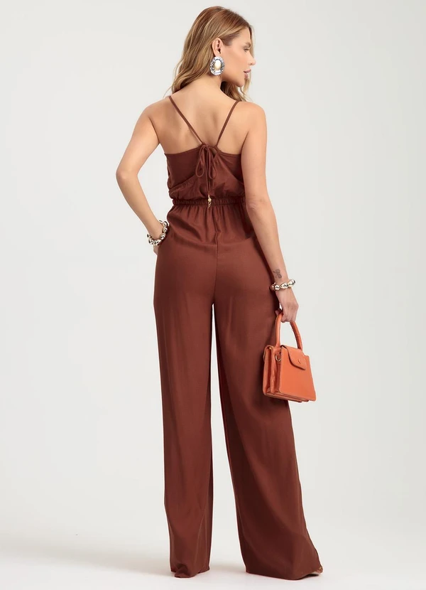 Gris - Macacão em Viscose Marrom 2