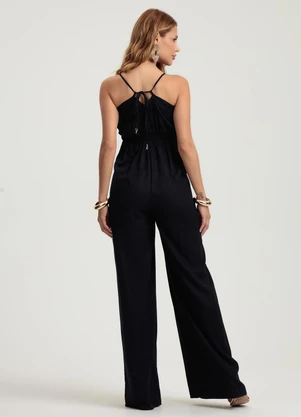 Gris - Macacão em Viscose Preto - GRIS