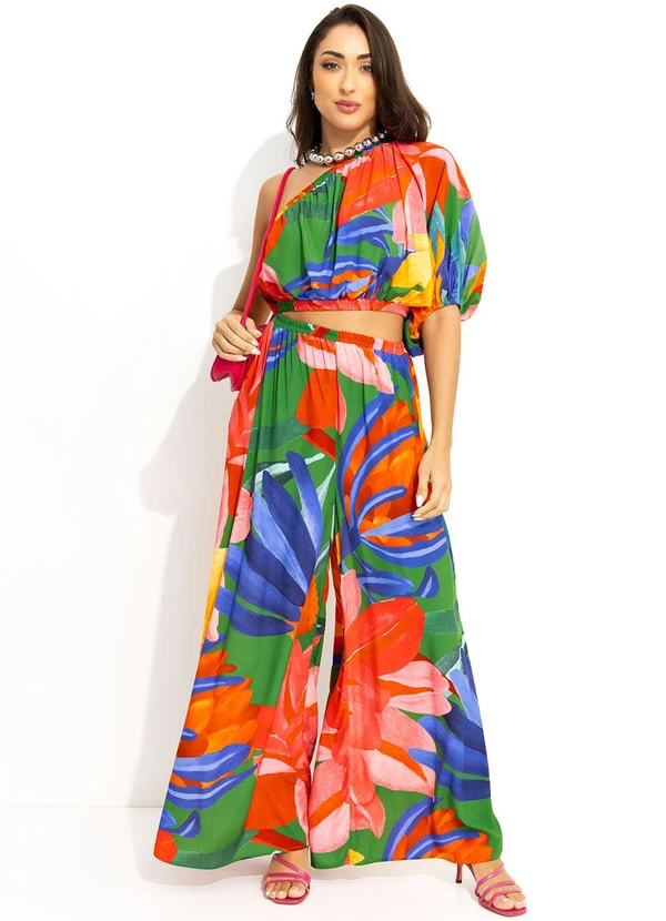 Farm - Macacão em Viscose Verde