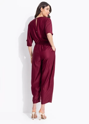 Colcci - Macacão em Viscose Vermelho - COLCCI