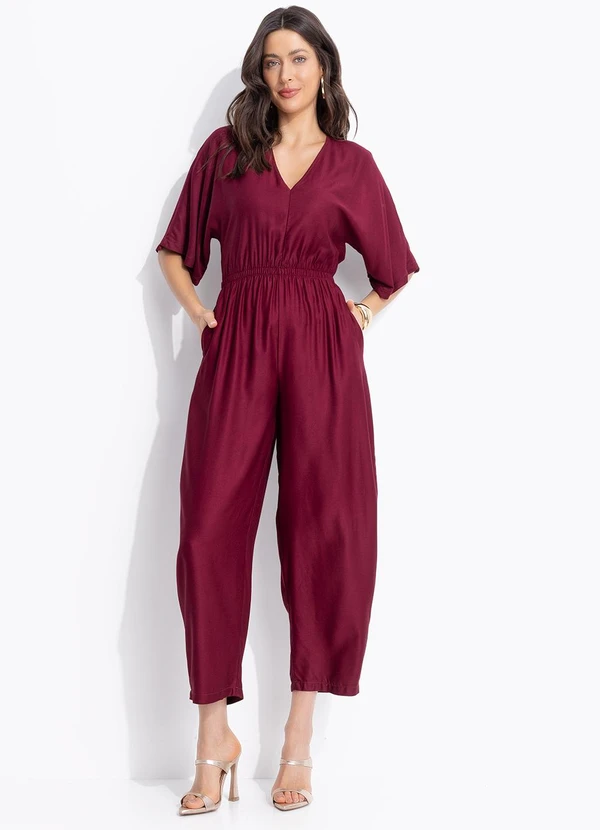 Colcci - Macacão em Viscose Vermelho