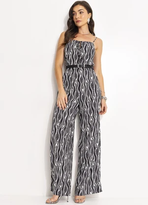 Colcci - Macacão Estampado Cinza - COLCCI