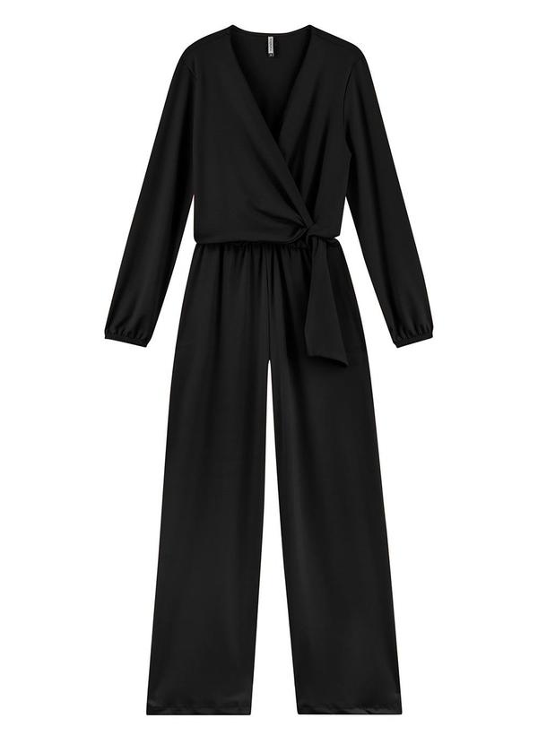 Marialícia - Macacão Feminino Amarração Preto