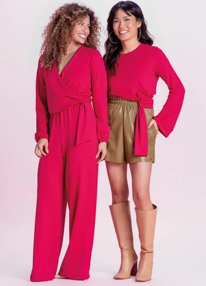 Marialícia - Macacão Feminino Amarração Rosa - MARIALÍCIA