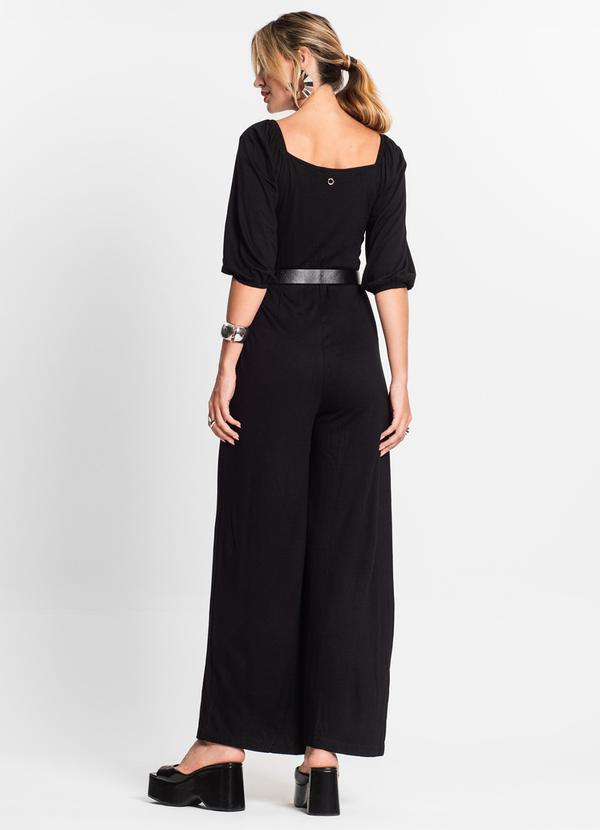 Endless - Macacão Feminino Manga 3/4 Preto 2