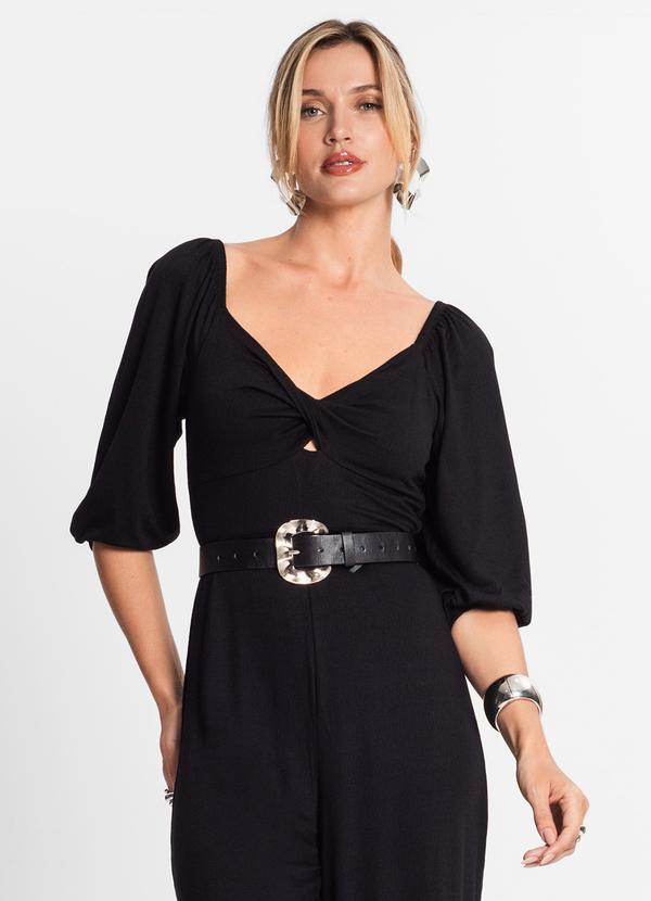 Endless - Macacão Feminino Manga 3/4 Preto 3