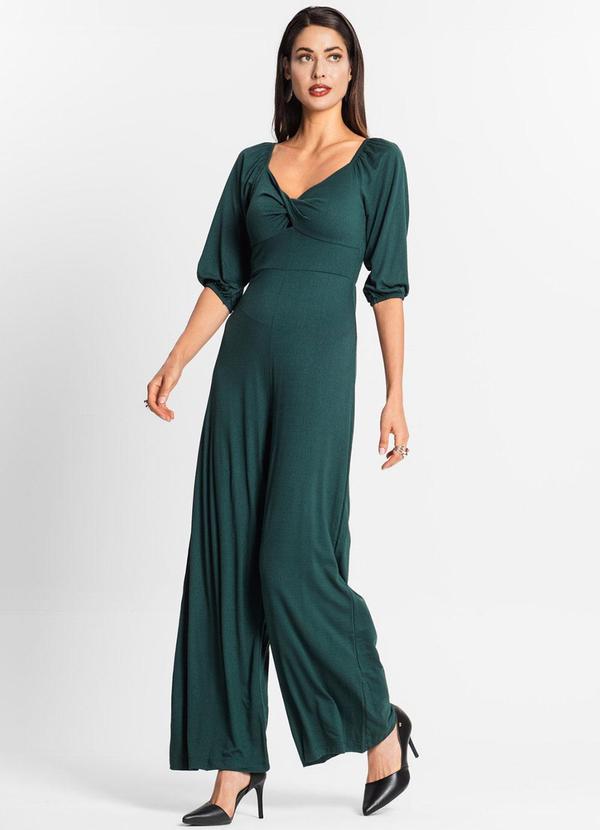 Endless - Macacão Feminino Manga 3/4 Verde