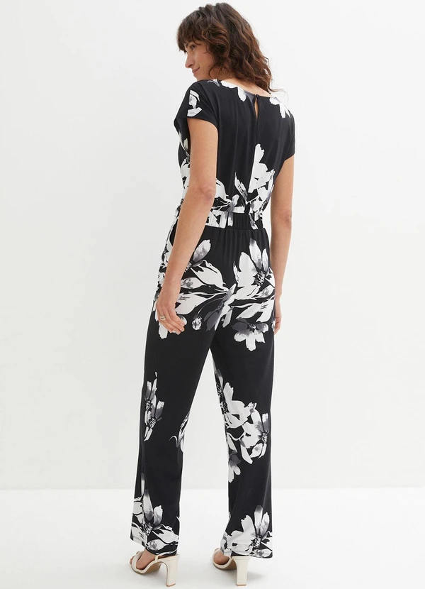 bonprix - Macacão Floral Dark em Malha Fria 2