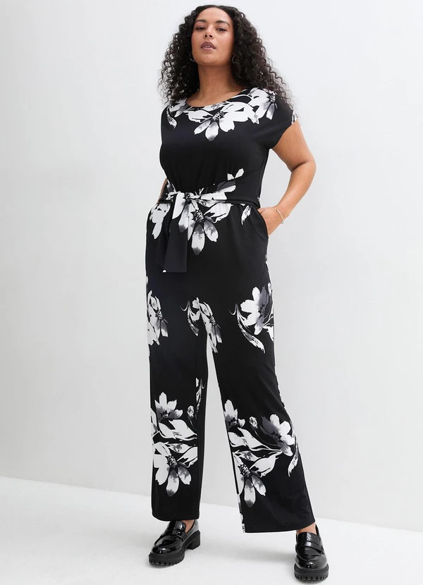 bonprix - Macacão Floral Dark em Malha Fria 7