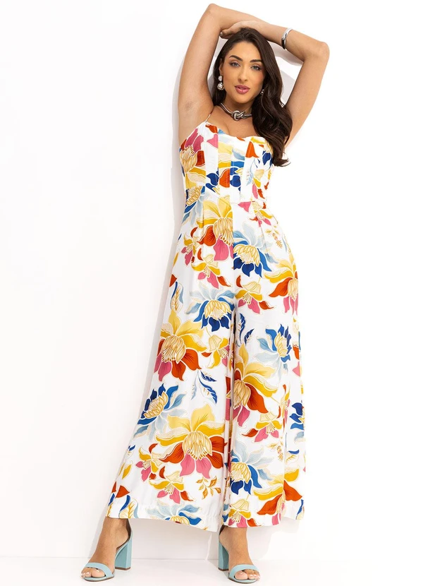 Farm - Macacão  Floral Majestoso Off White 3