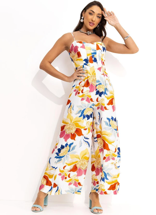 Farm - Macacão  Floral Majestoso Off White 4